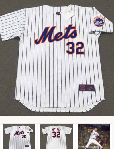 JON MATLACK New York Mets 1973 Home Majestic Baseball Throwback Jersey
