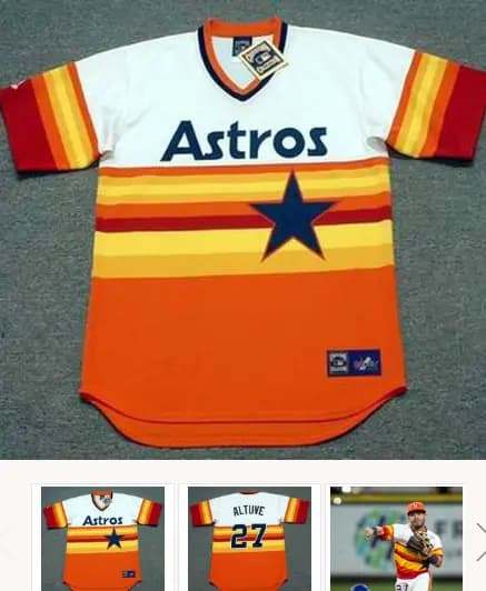 JOSE ALTUVE Houston Astros 1980's Home Majestic Throwback Baseball Jersey