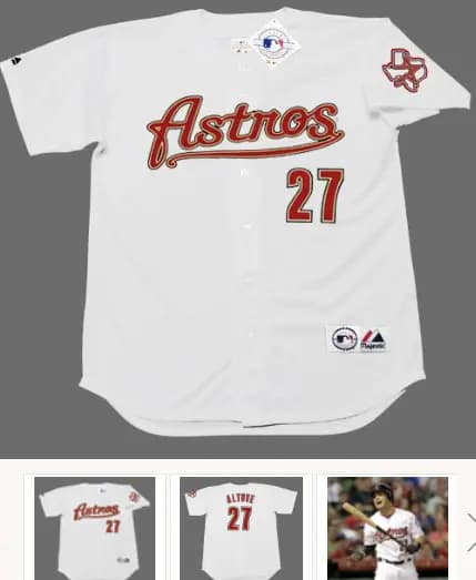 JOSE ALTUVE Houston Astros 2012 Majestic Throwback Alternate Baseball Jersey