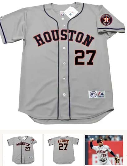 JOSE ALTUVE Houston Astros Majestic Away Baseball Jersey