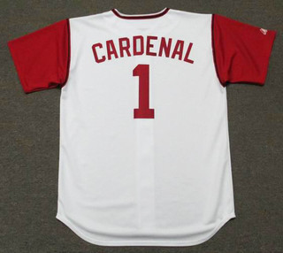 JOSE CARDENAL Cleveland Indians 1969 Majestic Cooperstown Home Baseball Jersey