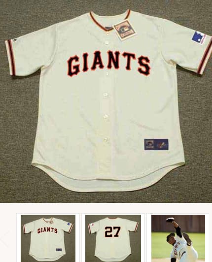 JUAN MARICHAL San Francisco Giants 1969 Home Majestic Throwback Baseball Jersey