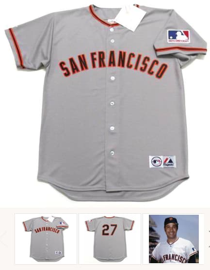 JUAN MARICHAL San Francisco Giants 1969 Majestic Throwback Away Baseball Jersey