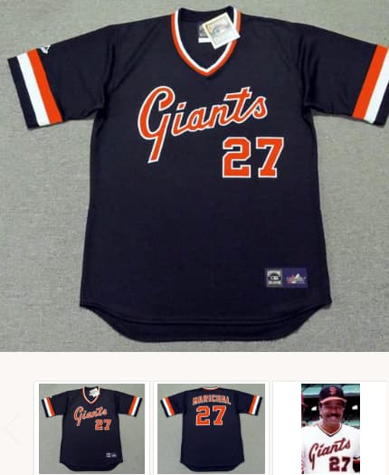 JUAN MARICHAL San Francisco Giants Majestic Cooperstown Away Baseball Jersey