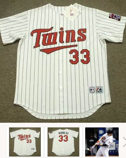 JUSTIN MORNEAU Minnesota Twins 2008 Majestic Throwback Home Baseball Jersey