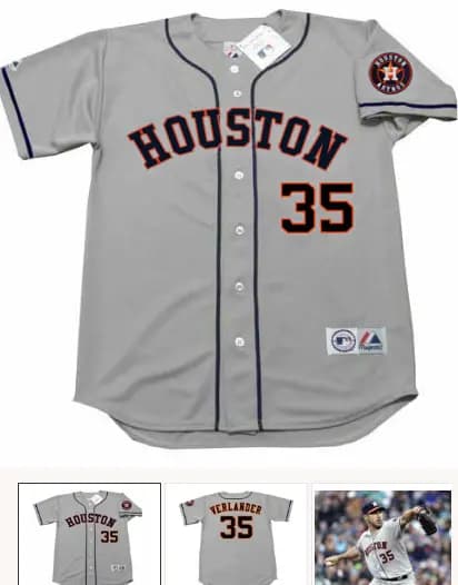 JUSTIN VERLANDER Houston Astros Majestic Away Baseball Jersey