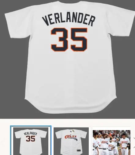 JUSTIN VERLANDER Houston Colt .45's 1960's Home Majestic Baseball Throwback Jersey