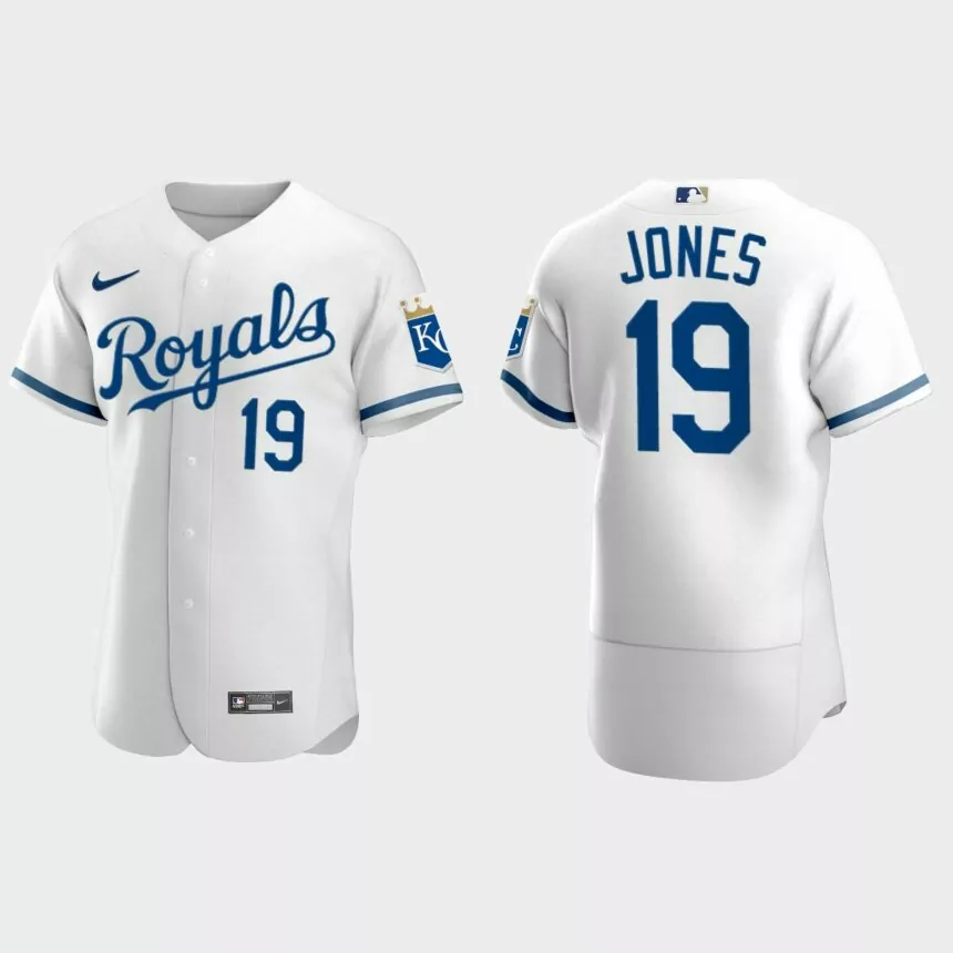 JaCoby Jones Kansas City Royals Authentic Jersey – White