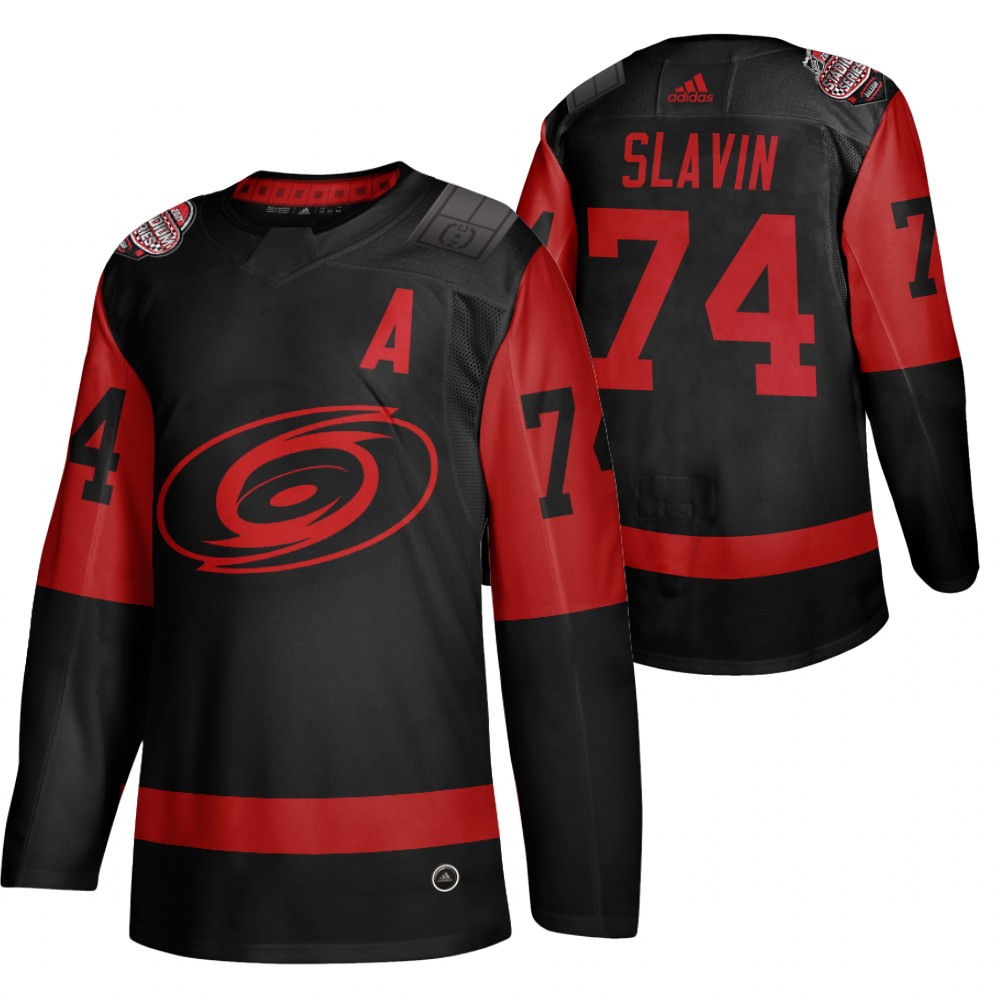 Jaccob Slavin Carolina Hurricanes Black 2021 Stadium Series Authentic Jersey