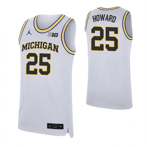 Jace Howard Jersey White Michigan Wolverines Replica