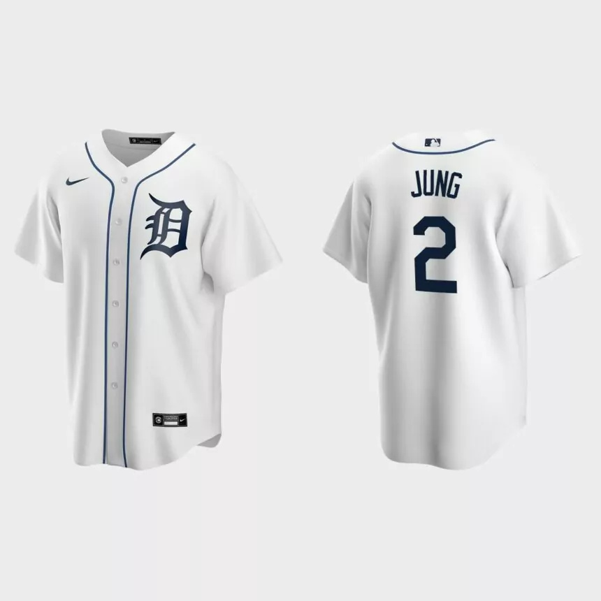 Jace Jung Detroit Tigers 2022 MLB Draft Home Replica Jersey – White.jpg