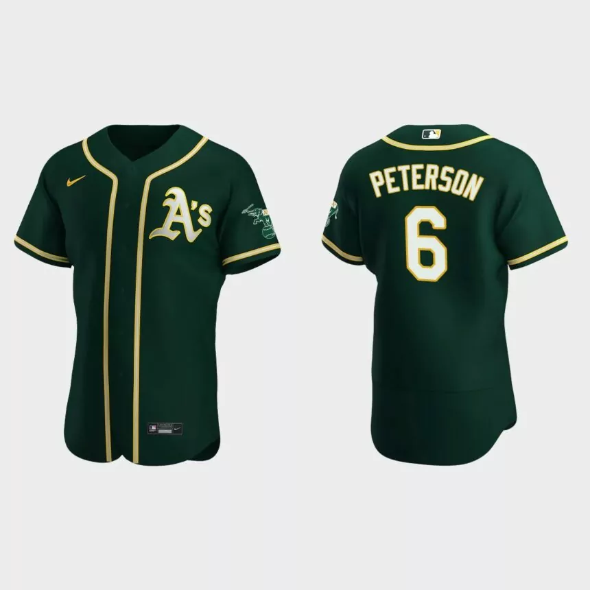 Jace Peterson Oakland Athletics Authentic Alternate Jersey – Green