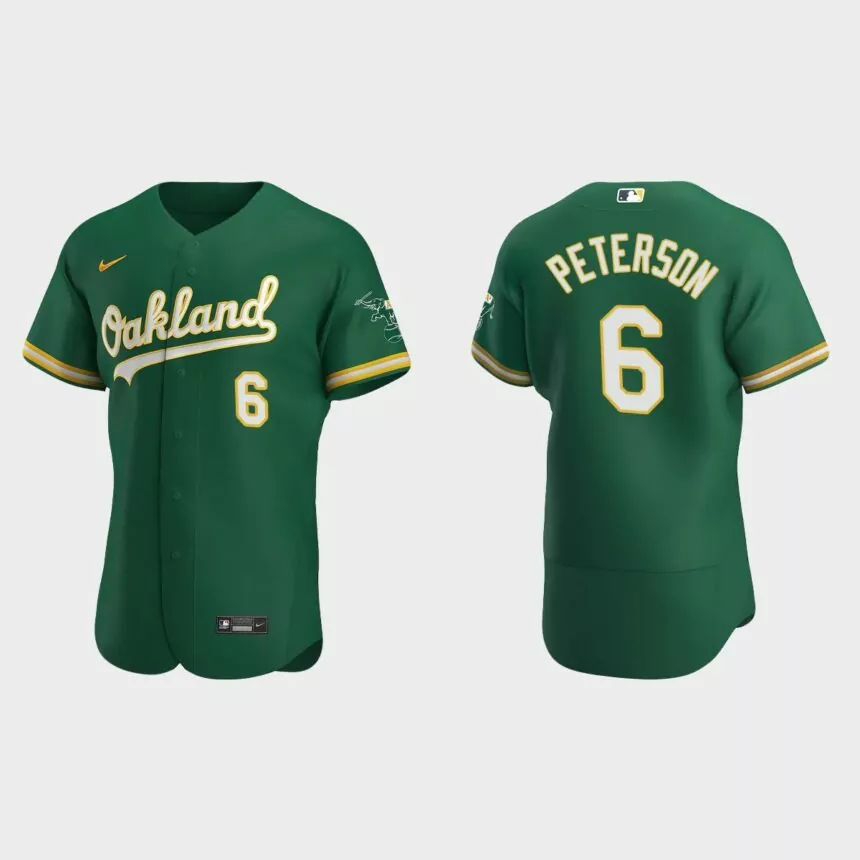 Jace Peterson Oakland Athletics Authentic Alternate Jersey – Kelly Green