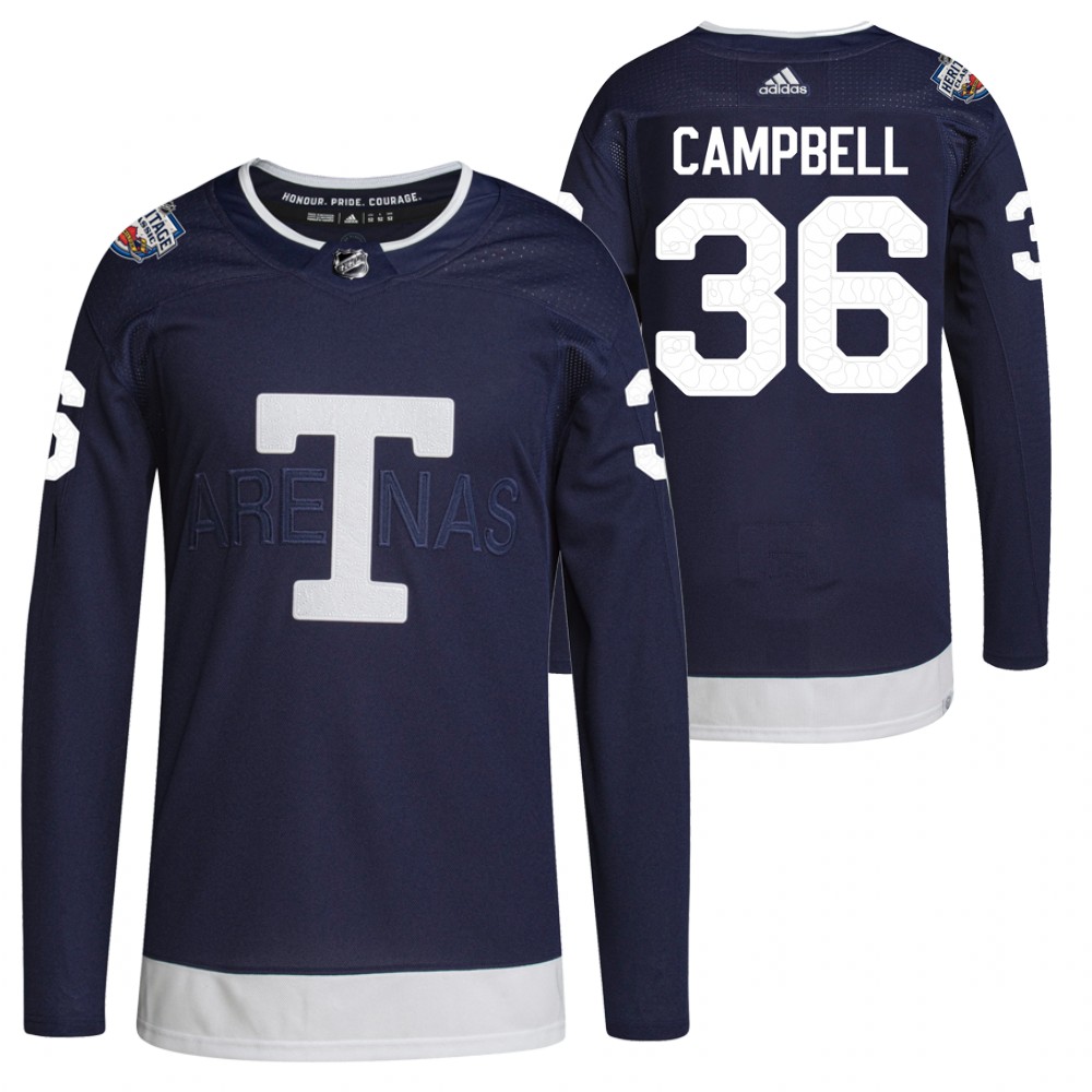 Jack Campbell Toronto Maple Leafs 2022 Heritage Classic Navy Primegreen Authentic Jersey