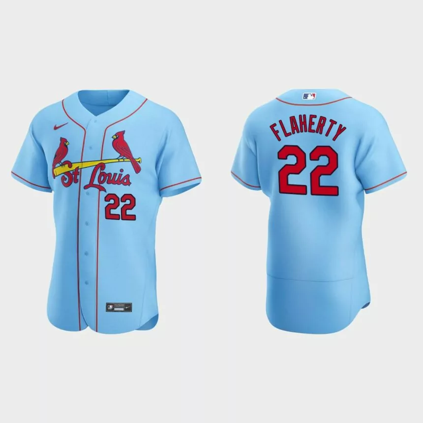 Jack Flaherty #22 St. Louis Cardinals Light Blue Authentic 2020 Alternate Jersey