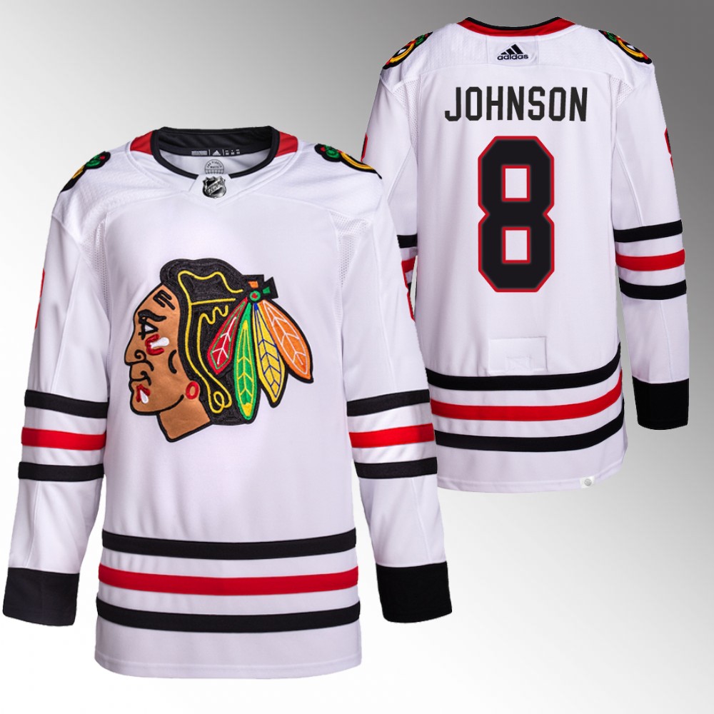 Jack Johnson Chicago Blackhawks White Primegreen Away Jersey