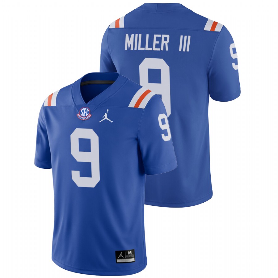 Jack Miller III Florida Gators Blue 2021-22 College Football Jersey