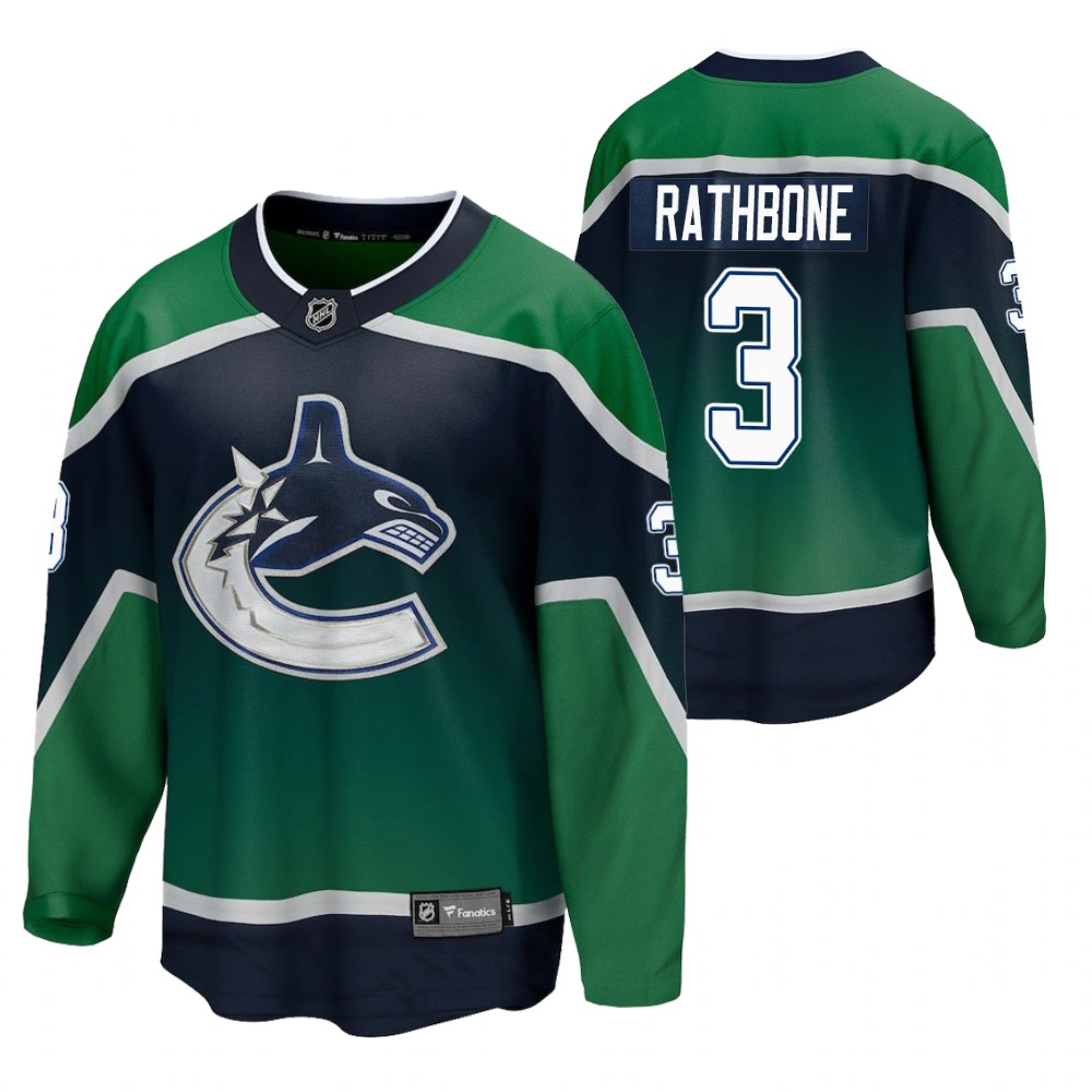 Jack Rathbone Vancouver Canucks Reverse Retro Green Men's Jersey