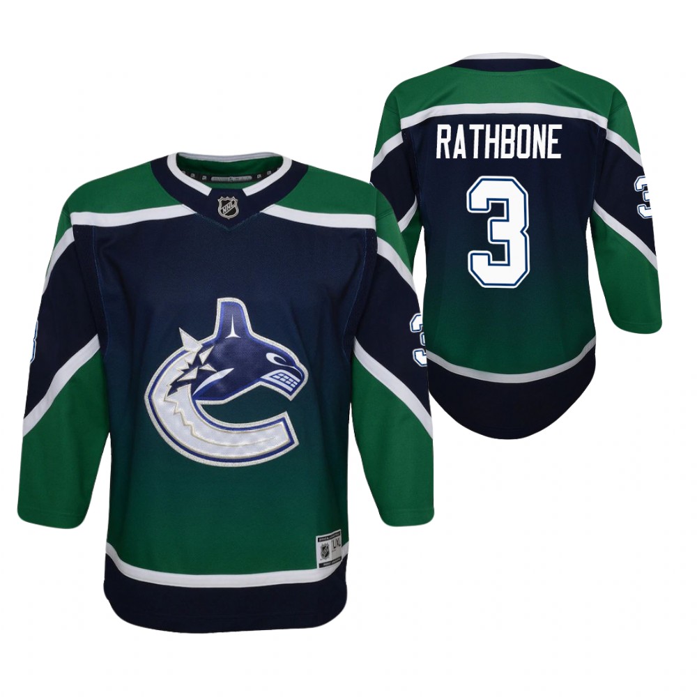 Jack Rathbone Vancouver Canucks Reverse Retro Green Youth Jersey