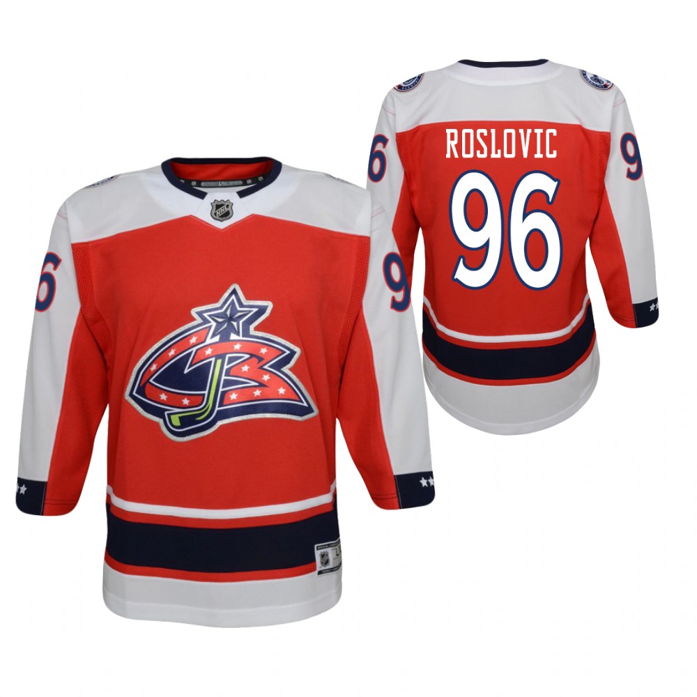 Jack Roslovic Columbus Blue Jackets Reverse Retro Red Youth Jersey Replica