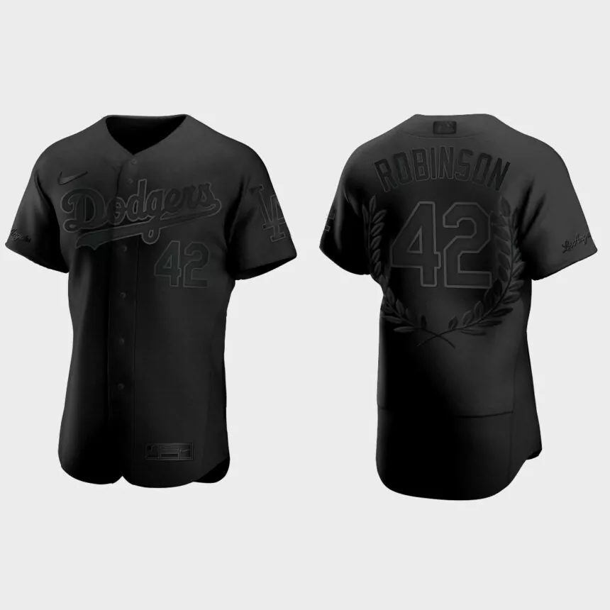 Jackie Robinson #42 Atlanta Braves Retirement Awards Collection Jersey – Black