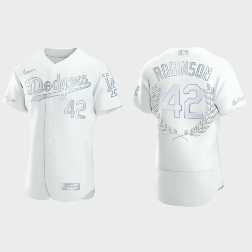 Jackie Robinson #42 Atlanta Braves Retirement Awards Collection Jersey – White