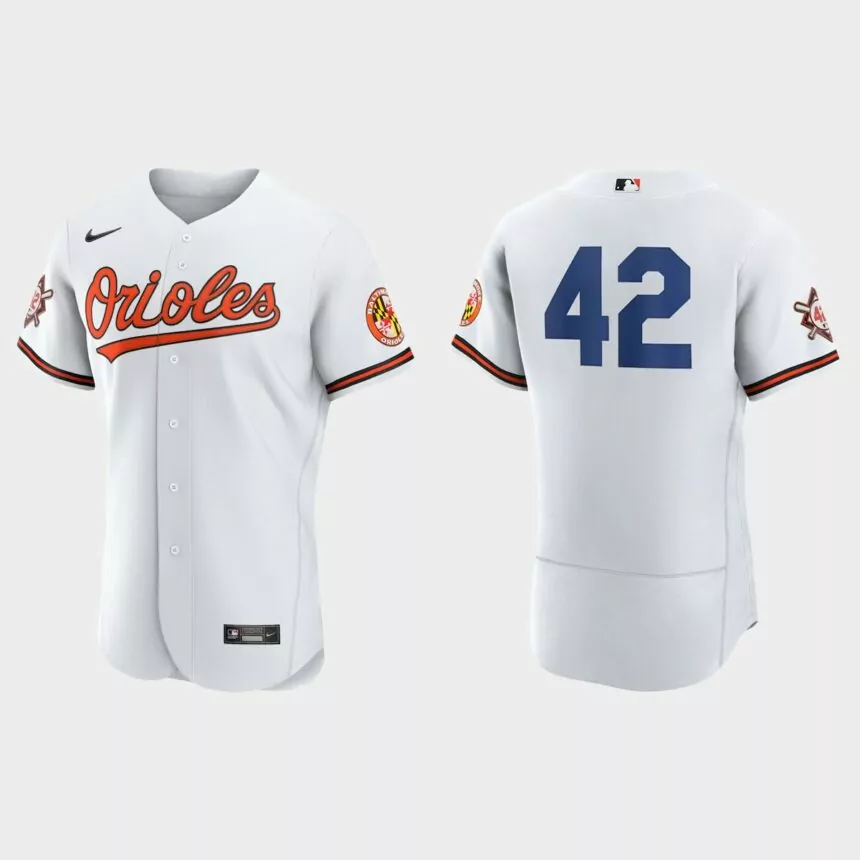 Jackie Robinson Baltimore Orioles Authentic Jersey – White