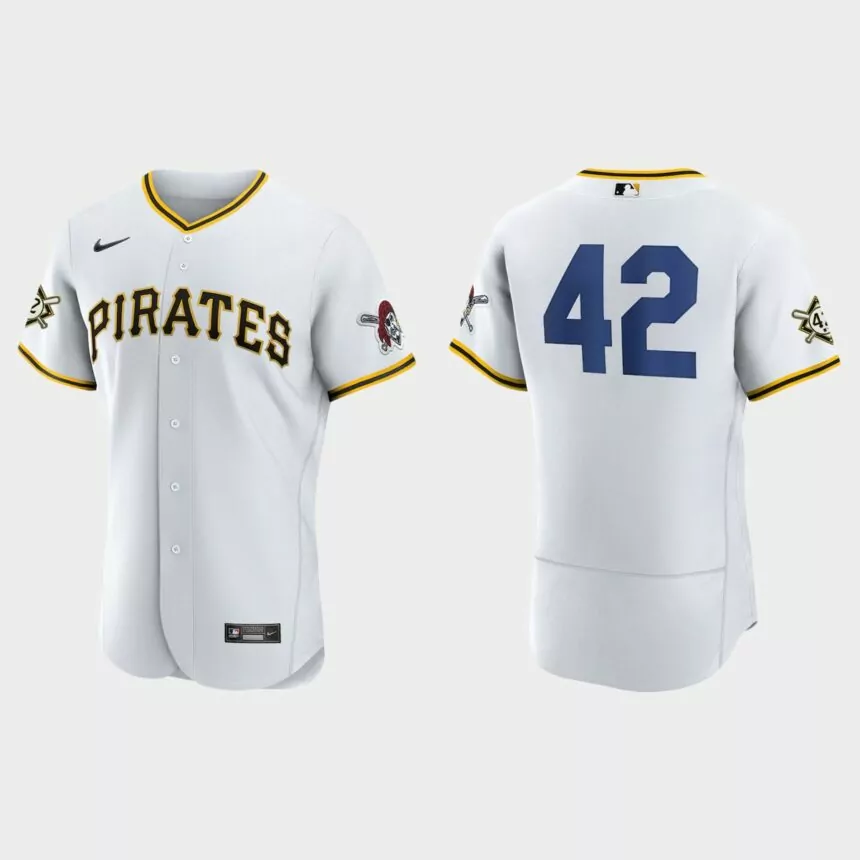 Jackie Robinson Pittsburgh Pirates Authentic Jersey – White