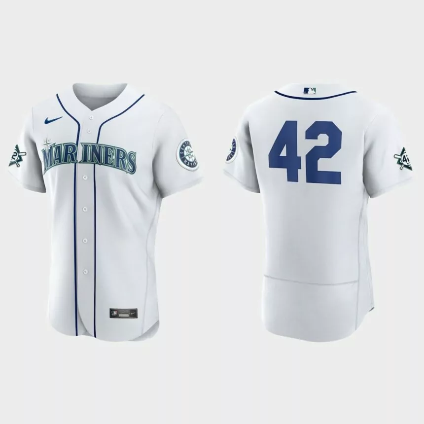 Jackie Robinson Seattle Mariners Authentic Jersey – White