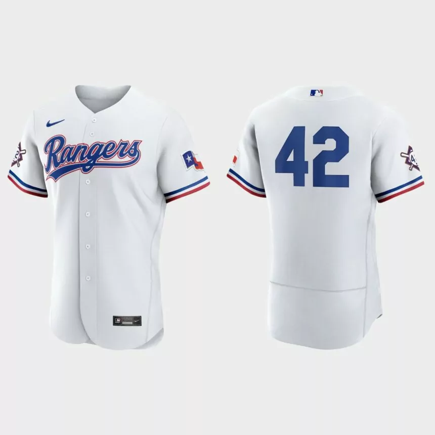 Jackie Robinson Texas Rangers Authentic Jersey – White
