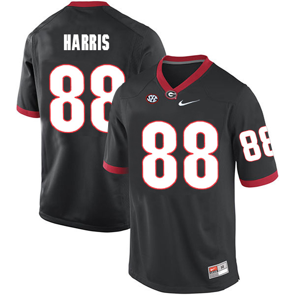 Jackson Harris Georgia Bulldogs Men's Jersey - #88 NCAA Black Limited Home