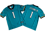 Jacksonville Jaguars #1 Travis Etienne Teal Prowler Throwback Vapor F.U.S.E. Limited Jersey