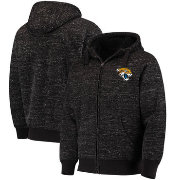 Jacksonville Jaguars G III Sports By Carl Banks Discovery Sherpa Full Zip Jacket Heathered Black