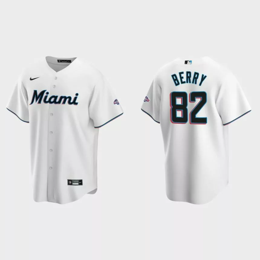 Jacob Berry Miami Marlins Replica Debut Patch Jersey – White