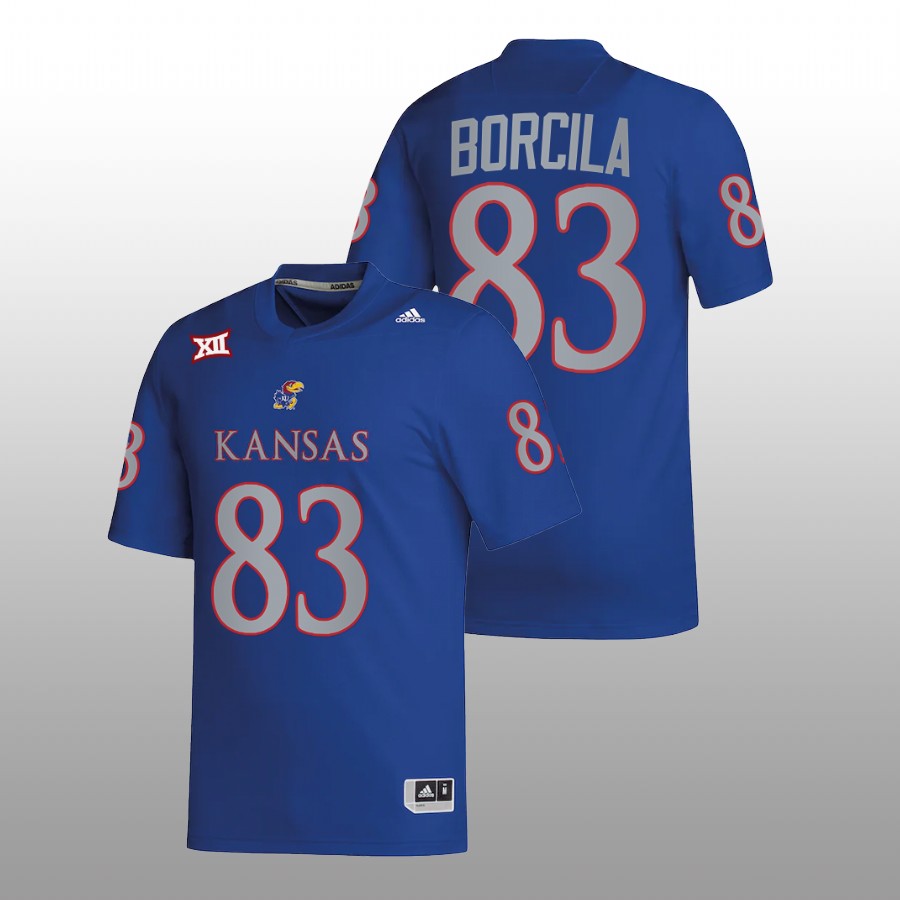 Jacob Borcila Kansas Jayhawks Royal 2022 College Football NIL Replica Jersey
