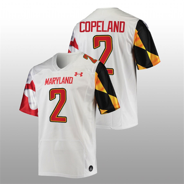 Jacob Copeland Maryland Terrapins White 2022-23 College Football Replica Jersey Men's Jersey Maryland Terrapins Jacob Copeland College Football White Replica Jersey