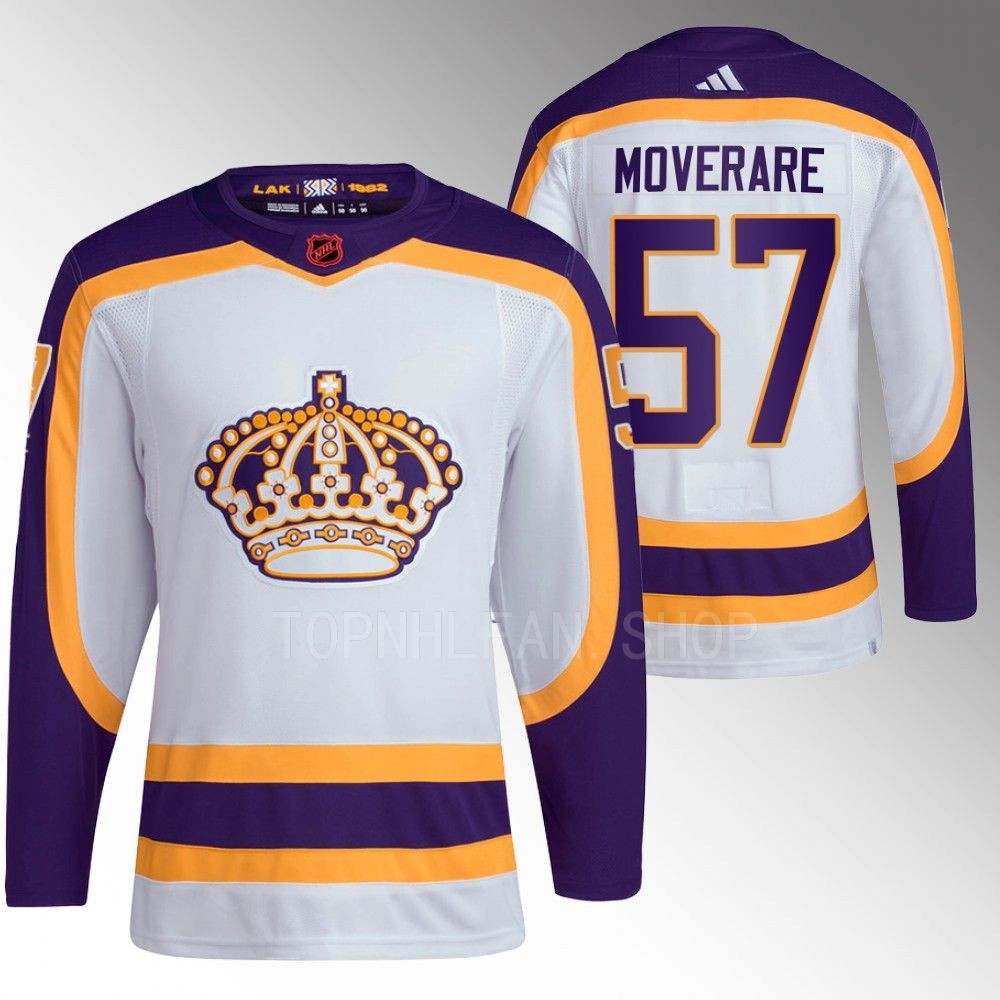 Jacob Moverare 2022 Los Angeles Kings White Reverse Retro 2.0 Authentic Primegreen Jersey