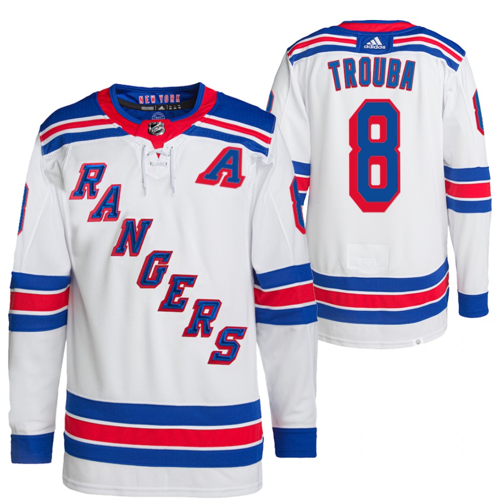 Jacob Trouba New York Rangers White Away Primegreen Authentic Pro Jersey