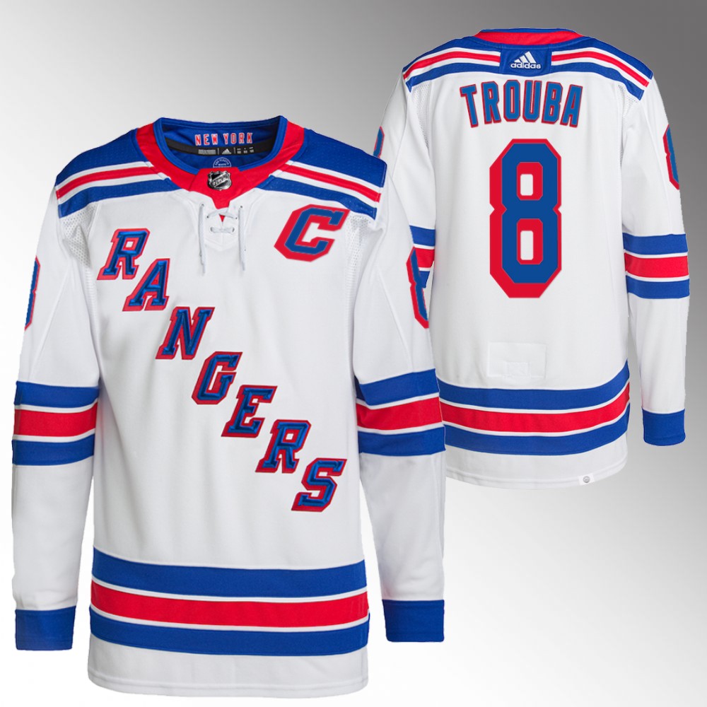 Jacob Trouba New York Rangers White Primegreen Authentic 2022 Captain Jersey
