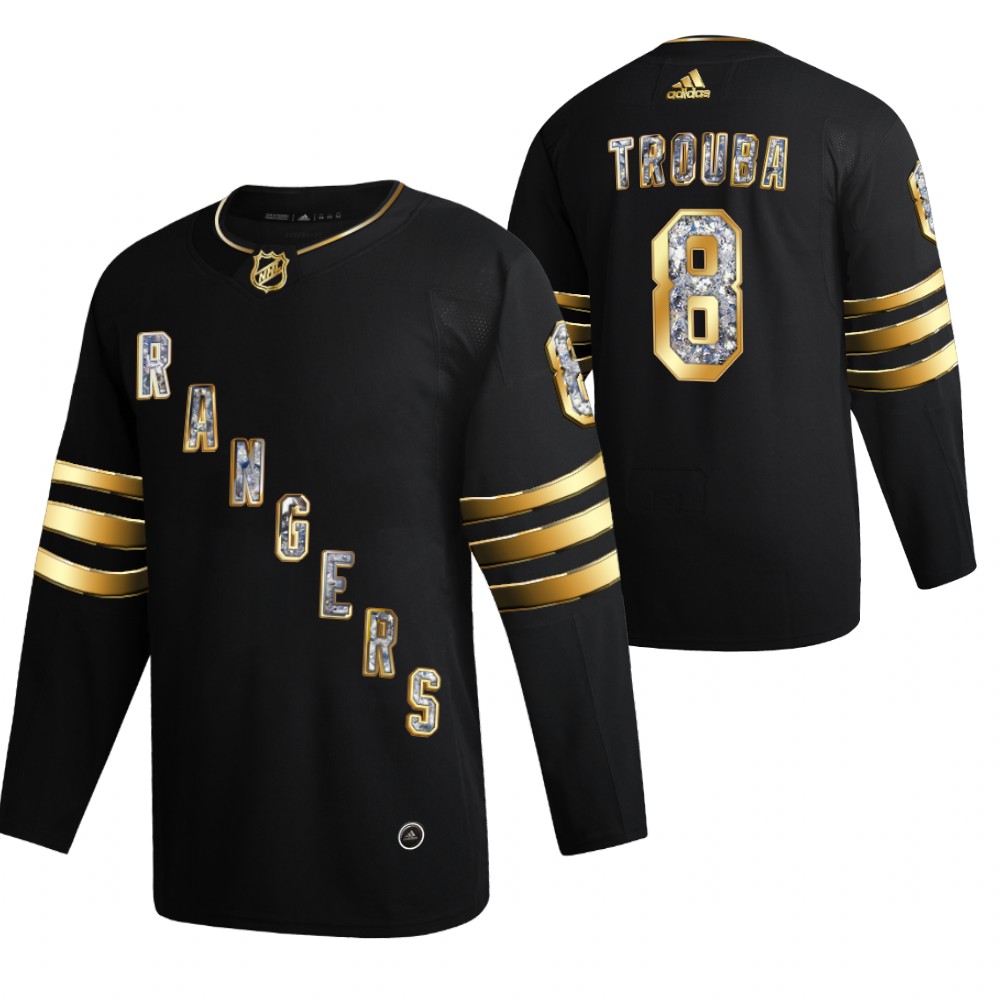 Jacob Trouba Rangers #8 Black Diamond Edition 2022 Stanley Cup Playoffs Jersey