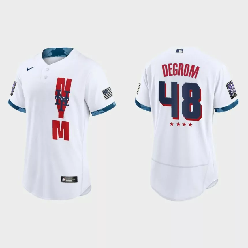 Jacob deGrom New York Mets 2021 MLB All-Star Game Authentic Jersey – White