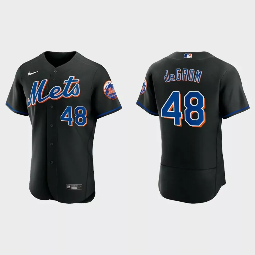 Jacob deGrom New York Mets 2022 Authentic Alternate Jersey – Black