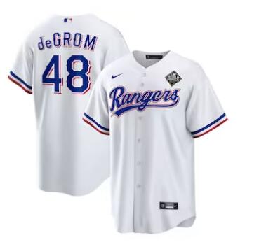 Jacob deGrom Texas Rangers Nike 2023 World Series Replica Player Jersey White