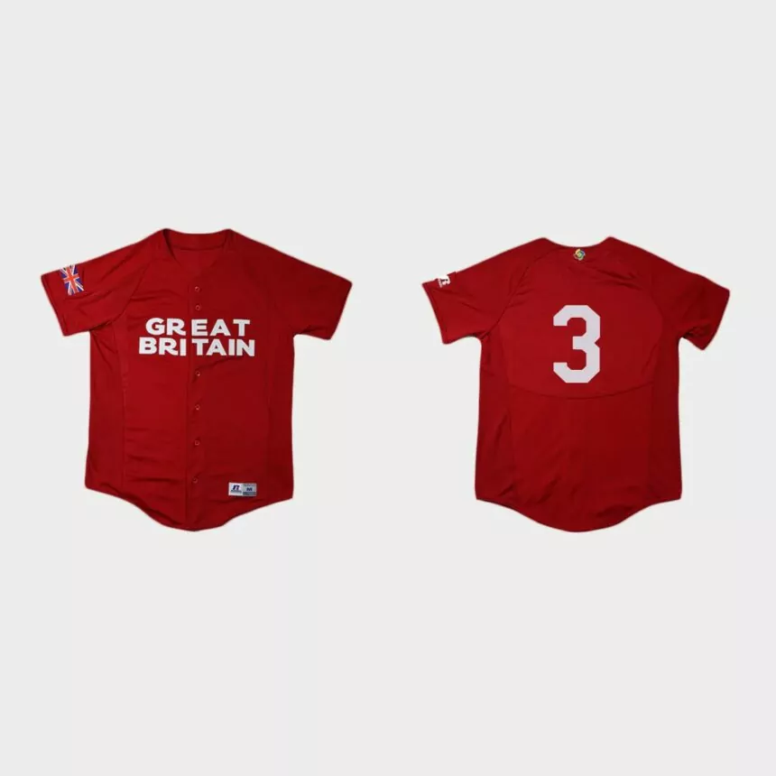 Jaden Rudd Great Britain World Baseball Classic Jersey – Red