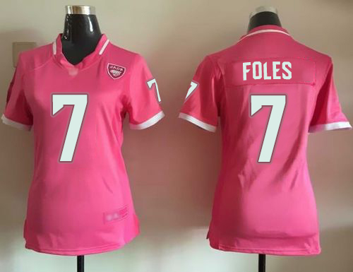 Jaguars #7 Nick Foles Pink Women's Stitched Football Elite Bubble Gum Jersey