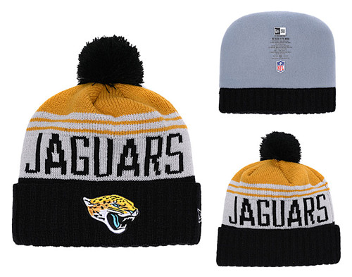 Jaguars Fresh Logo Black Pom Knit Hat YD
