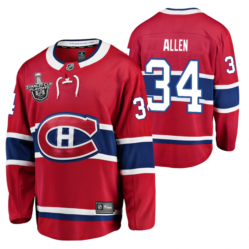 Jake Allen Canadiens 2021 Stanley Cup Final Red Jersey