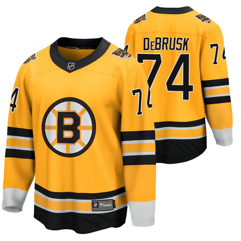 Jake Debrusk Boston Bruins 2021 Special Edition Gold Men Jersey Reverse Retro