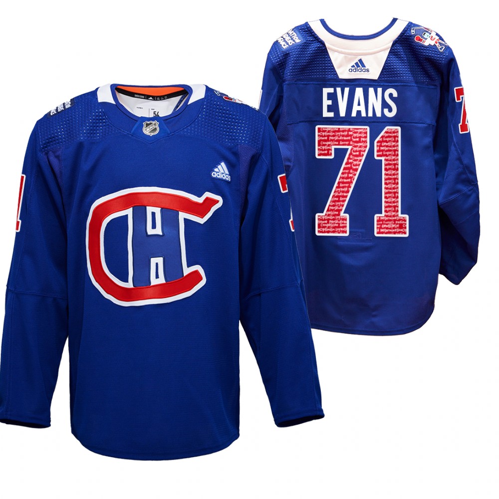 Jake Evans Canadiens RadioTeleDON Jersey Royal Special Edition