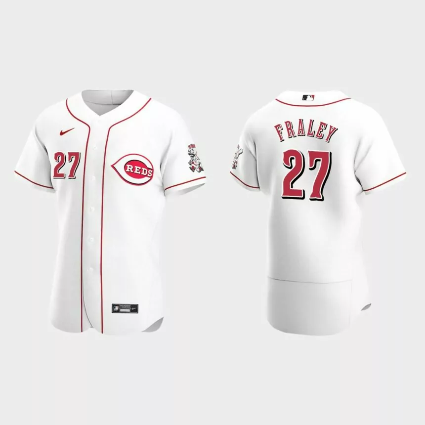 Jake Fraley Cincinnati Reds Authentic Home Jersey – White
